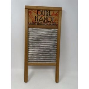 Vintage Dubl Handi Washboard Co Columbus Ohio Wash Board 18" X 8 5/8" Primitive